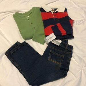New Boys 4T jeans and shirts